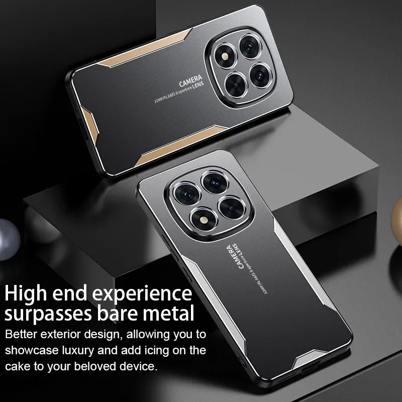 Luxury Aluminum Alloy Matte Back Phone Case - Cold Skin Feel Protective Cover