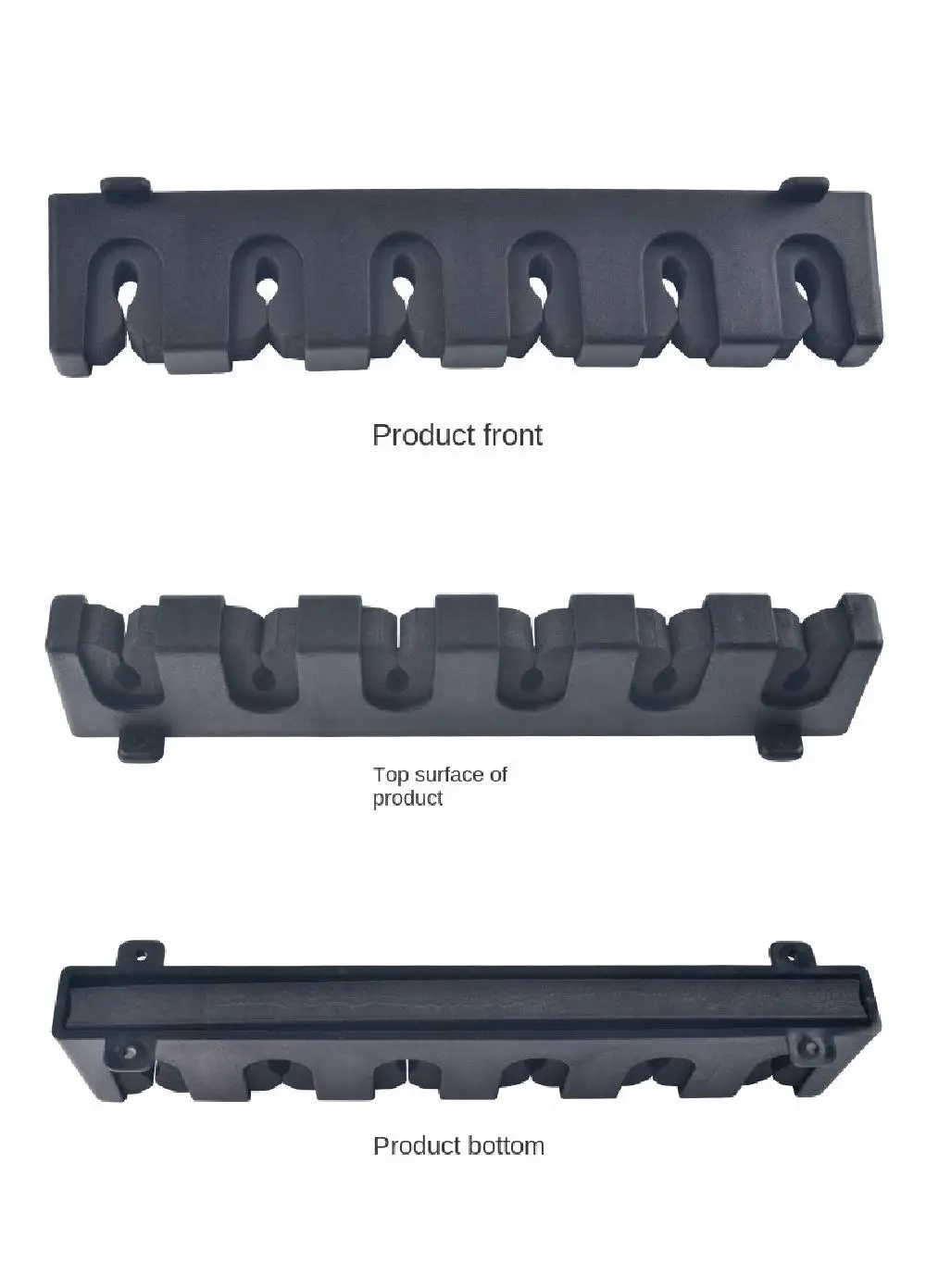 Description Picture 6 of item6 Hole Fishing Rod Holders Wall Mount Universal Fishing Rod Display Stand Save Space Vertical/Horizontal
