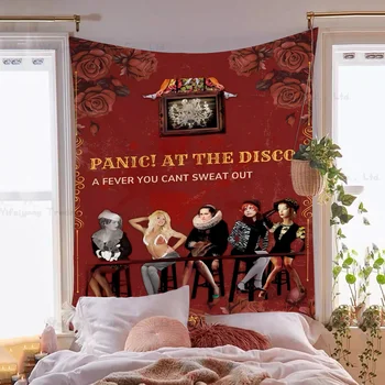 À la discothèque panique chaude bricolage tapisserie murale suspendus Tarot Hippie tapis muraux dortoir décor à la maison 1