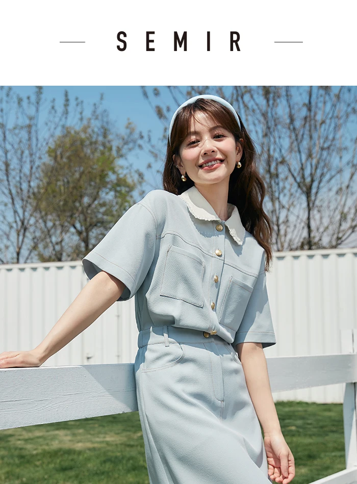 Dress Women's Lace Doll Collar Summer New Texture Topstitch Dress