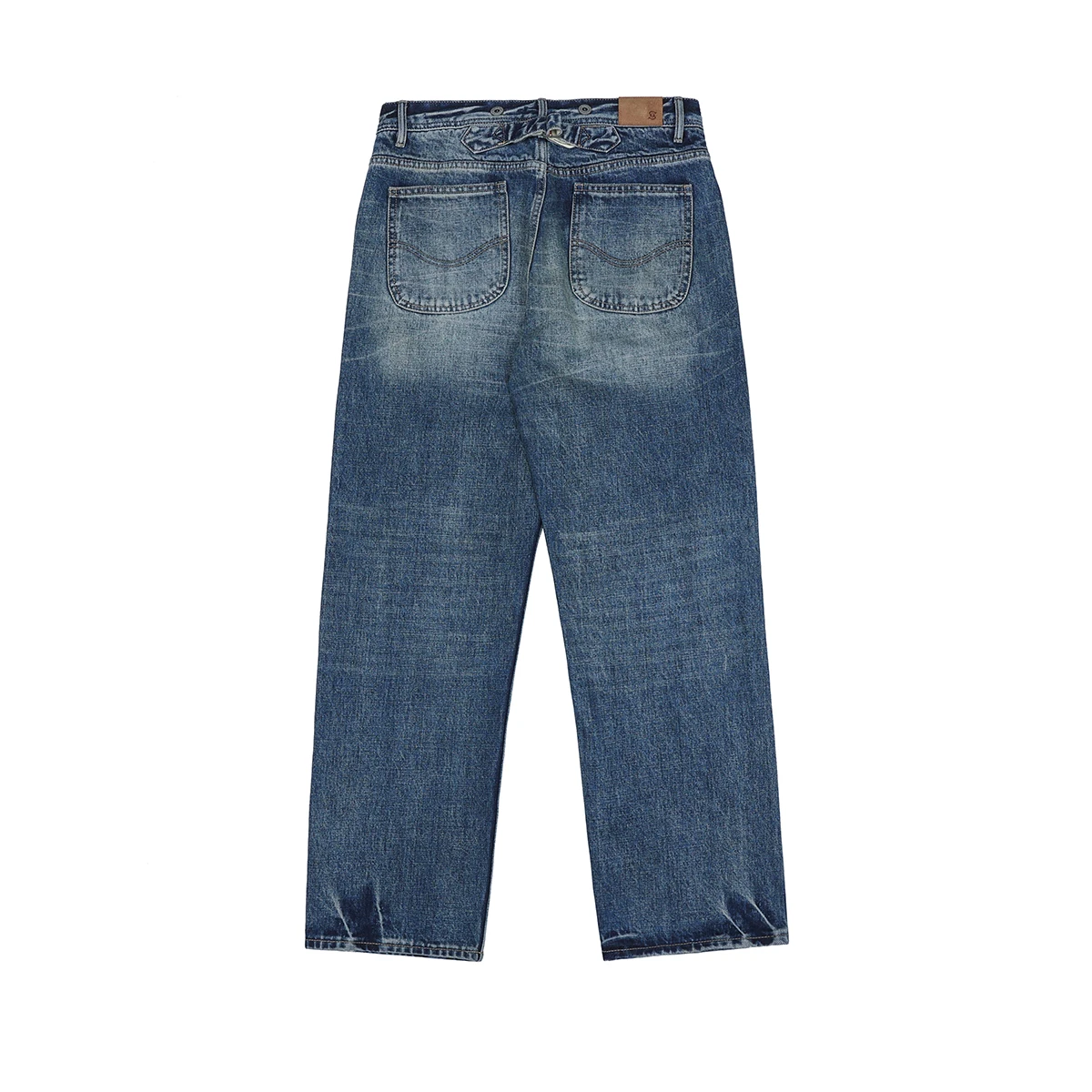 Second Order Washed Jeans Vintage Streetwear 13oz Selvedge Denim Pants For Men 5