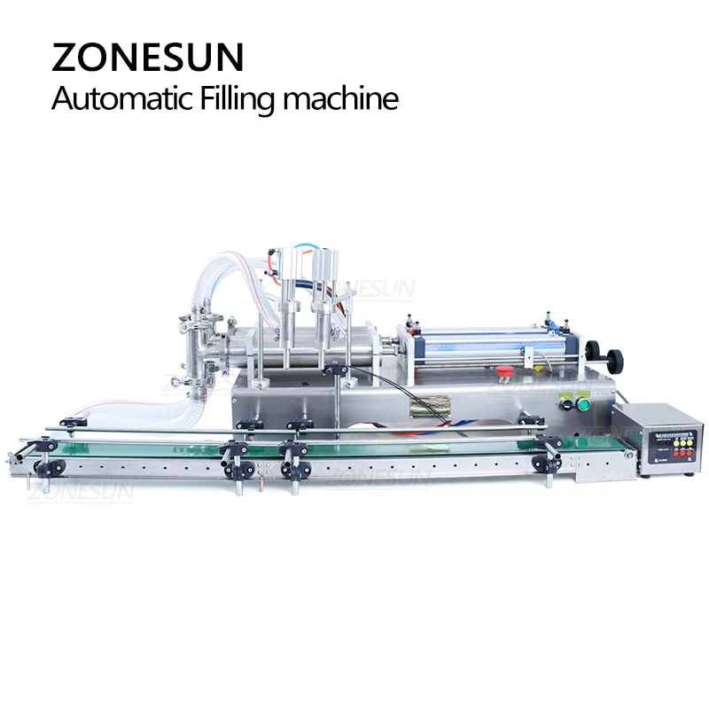 ZONESUN ZS-DTYT2L Automatic Pneumatic Filling Machine Liquid Cosmetic Body Shop Oil Water Bottle Filler Small Production Line