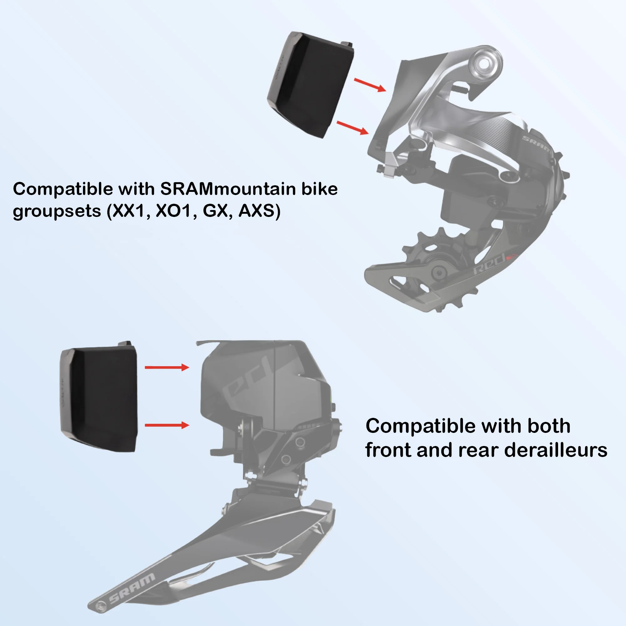 Batterie per Biciclette SRAM ETap AXS 500mAh, Compatibili con Gruppi XX1/X01/GX MTB/Strada, Ricarica Type-C, Guscio in ABS Ignifugo - Image 4