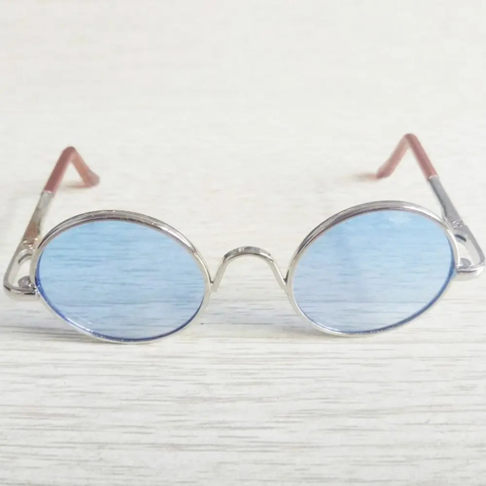 Summer Fashion Sunglasses for 15~20cm Cotton Dolls Round Metal Frame Glasses for 1/3 1/4 BJD Dolls for Blythe Doll Accessories
