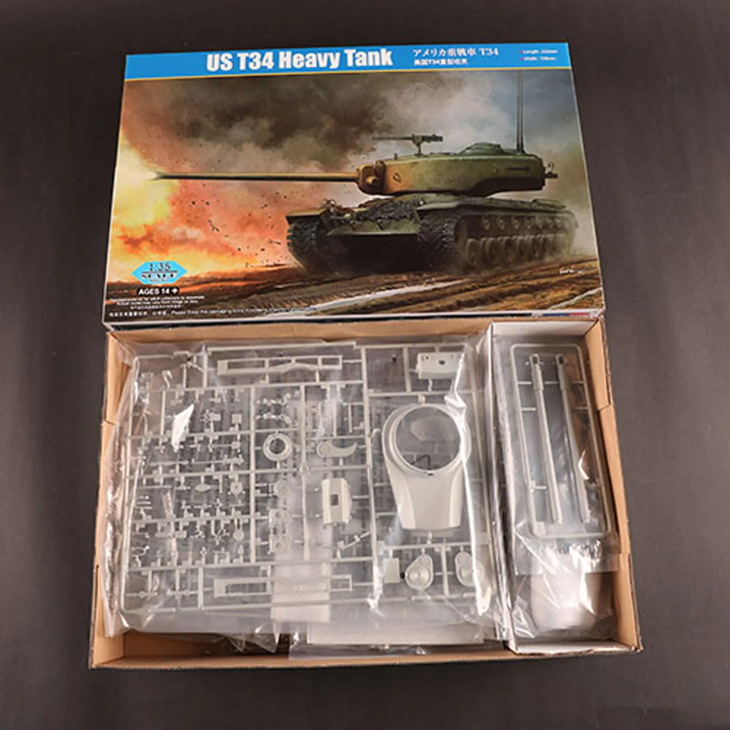 

1/35 HobbyBoss 84513 US T34 Plastic Heavy Tank Static Trcked Vehicle Display Model Building Kits Toy TH23611