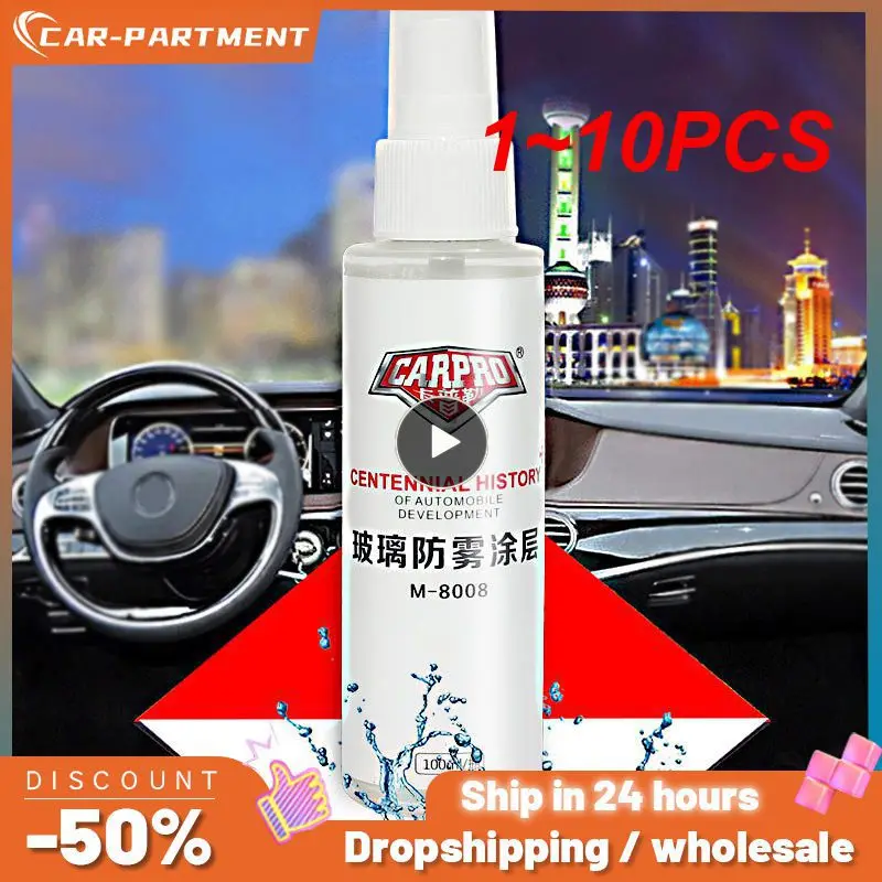 

1~10PCS 100ml Anti-fog Agent Waterproof Rainproof Anit-fog spray Car Window Glass Bathroom Cleaner Car Cleaning Car Accessories