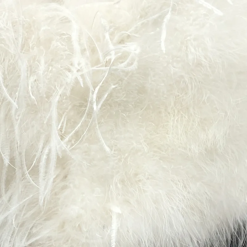 Echte Straußenfederjacke, warme Winter-Herbst-Damenbekleidung, flauschiger Partymantel – Detail 24