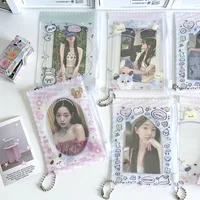 MINKYS Kawaii 3 inch Candy Shape Kpop Photocard Holder Photo Card Holder Bag Pendant School Stationery 1
