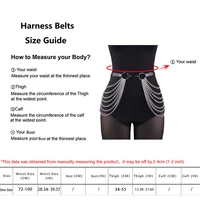 Women Sexy Leg Chain Harness garter Belt Waist Corset Belt Leather Harness Waists Thigh Harness Gothic Clothing Accessory 6