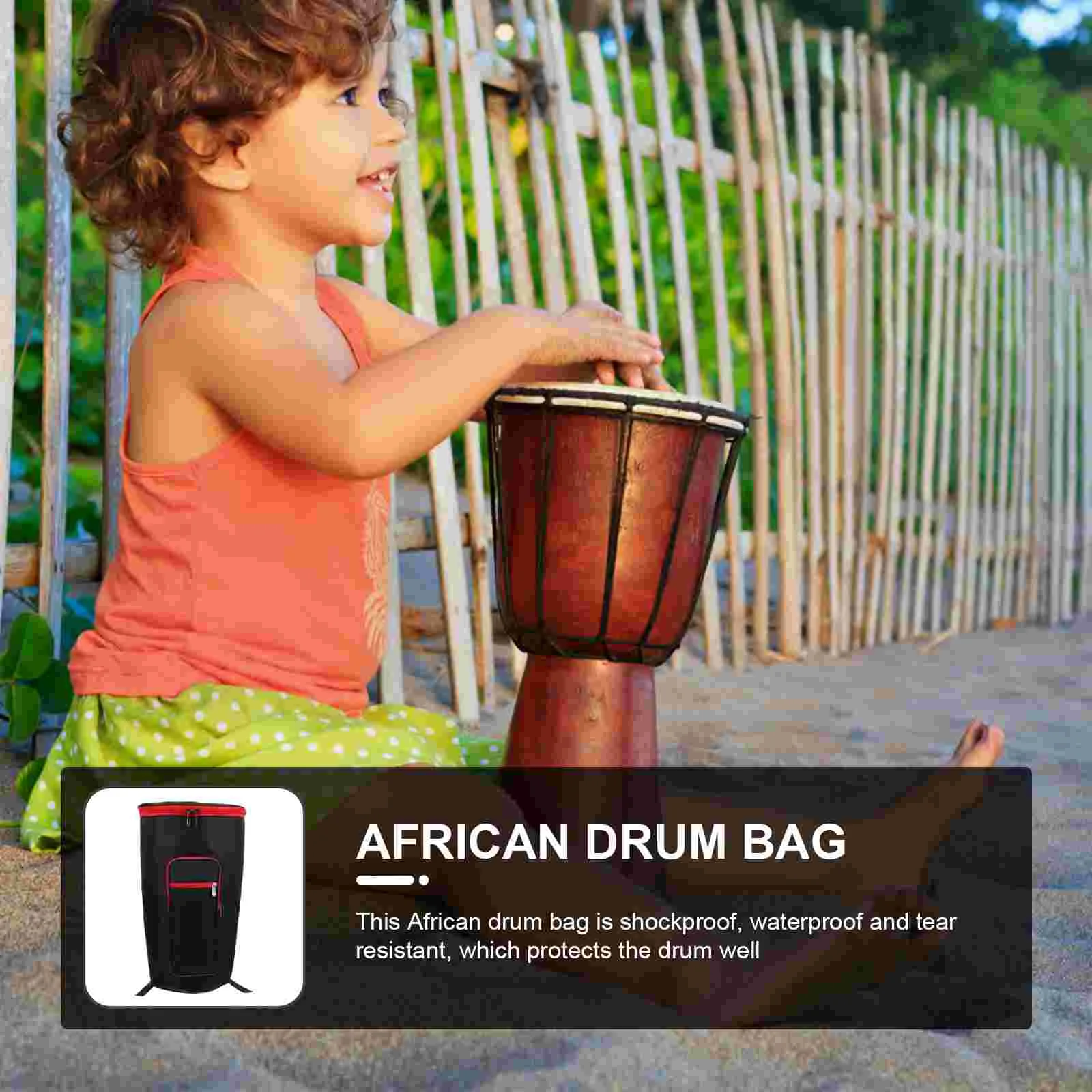 Large Capacity Hand Drum Backpack Oxford Cloth Djembe Case African Drum Bag Musical Instrument Gig Bag Shoulder Percussion