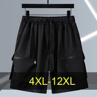 Summer Cargo Shorts Men 12XL Plus Size Shorts Fashion Casual Short Pants Male Summer Elastic Waist Shorts Big Size 12XL 1
