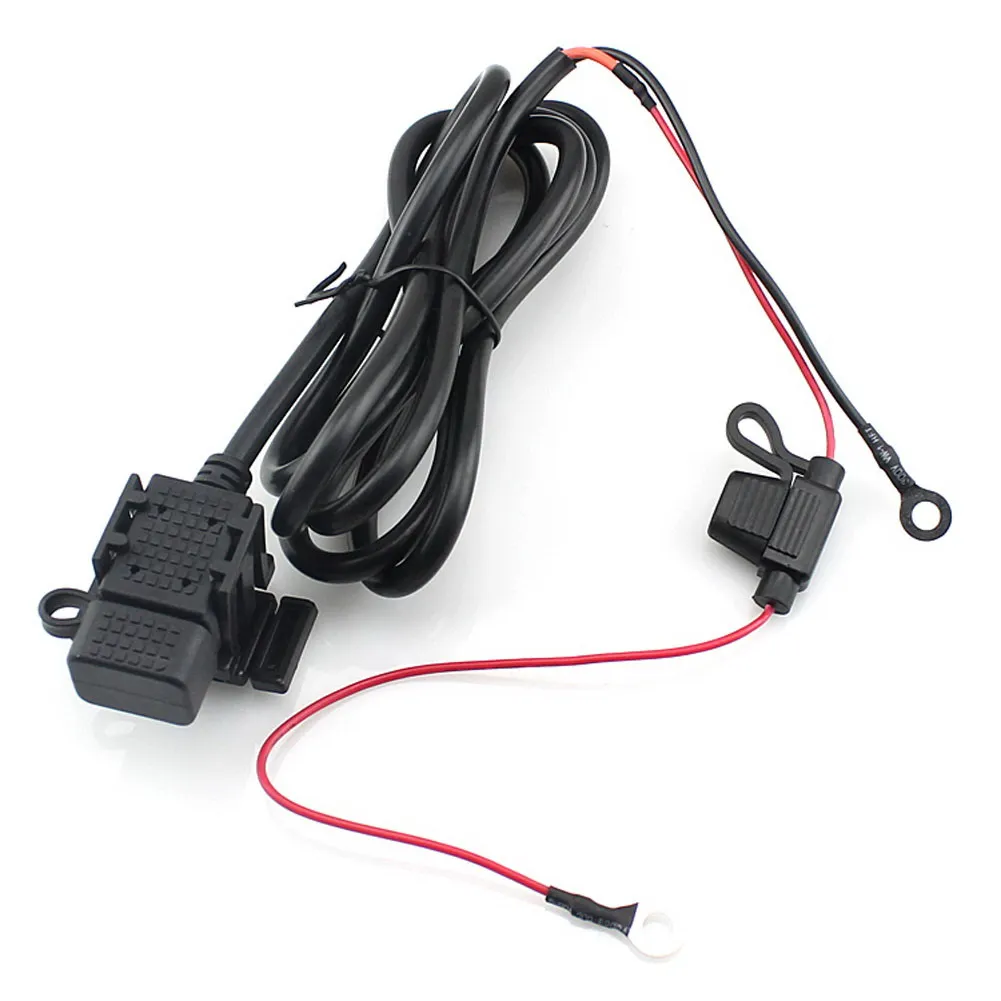 인라인 방수 USB 오토바이 소켓이 있는 전원 공급 소켓 5V 2.1A USB 전원 콘센트 1.83m 케이블(휴대폰용)