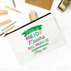 Best Teacher in The World Spanish Print Makeup Bag Travel Neceser Toiletries Storage Pouch Pencil Bags Graduate Gift for Teacher 3