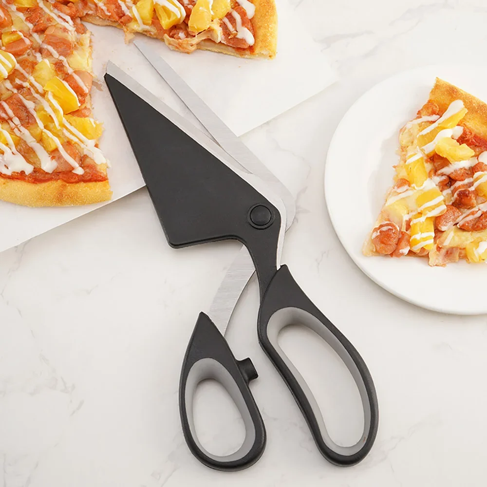 2 in 1 Pizza Scissors Detachable Kitchen Scissors Barbecue Stainless Steel Blade Ergonomic Grip Pizza Cutter pizza cutter