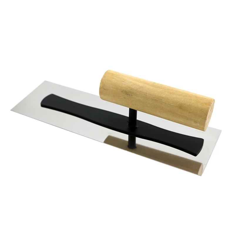 Stainless Steel Notch Tile Trowel Lightweight Hand Trowel Plastering Scrap Tools with Wooden Handle Construction