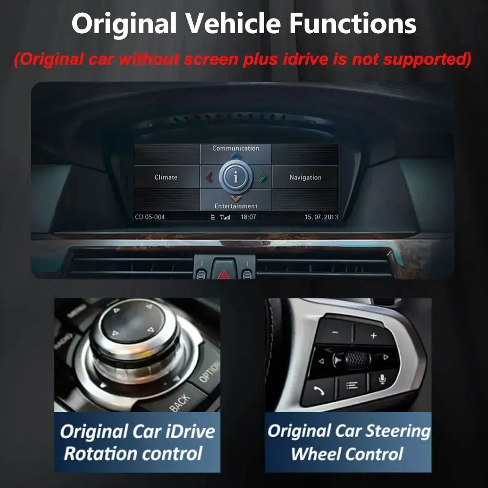 Wireless CarPlay Android 16 Autoradio Multimediale Per BMW Serie 5 3 E60 E61 E62 E63 E90 E91 E92 E93 CCC CIC GPS WIFI Wired Auto - Image 4