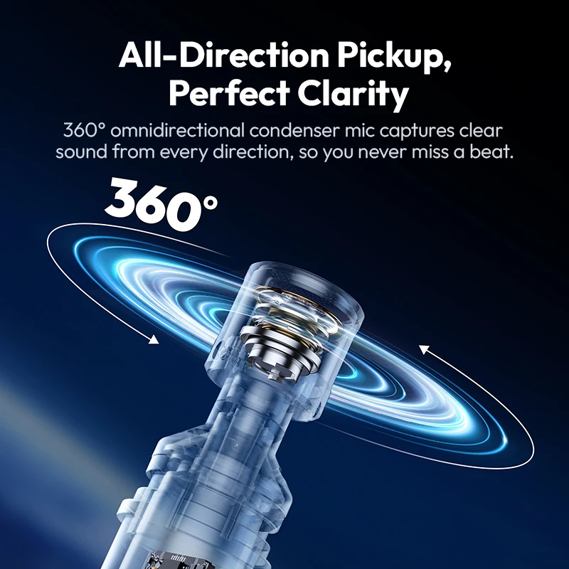 Ulanzi AM23 Type-C Mini Mic Ultra-compact Microphone for Vlog Video Recording Live Streaming 360° Omnidirectional Condenser Mic