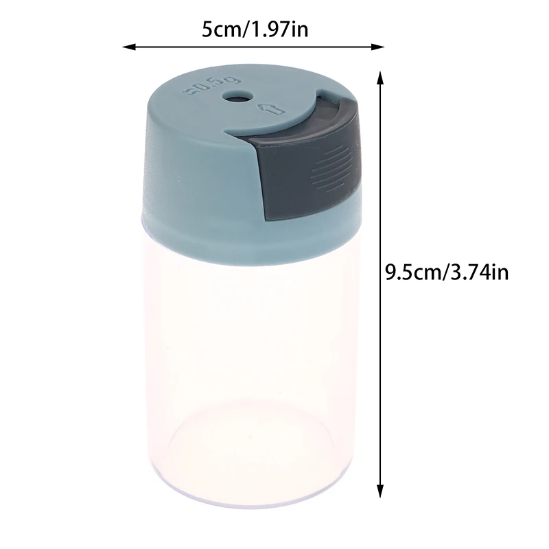 Seasoning jar powder sugar shaker 1pc measuring bottle 0.5g press type salt control pepper paprika cumin dispenser
