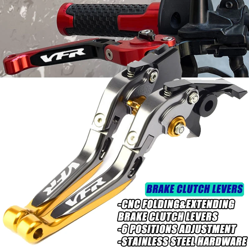 Folding Brake Clutch Levers For HONDA VFR 800F/X VFR800 F/VTEC VFR1200X VFR800X Motorcycle CNC Handles Extendable Adjustable