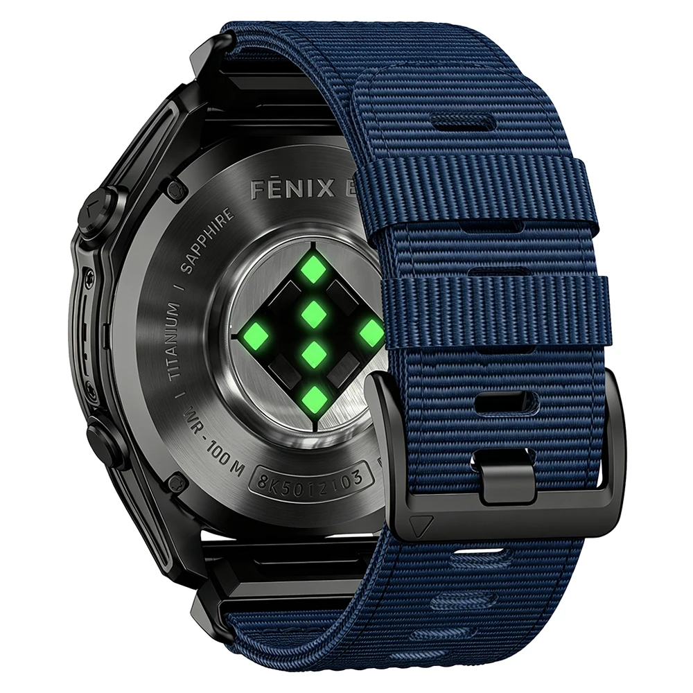 Enhanced Nylon Sports Strap - 22mm/26mm Quick Release Braided Watch Band