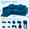 18pcs Children Couches Building Fort, Convertible Foam Playing Cushion Creative Playroom Floor Furniture for Baby 1-3 Play Set 2