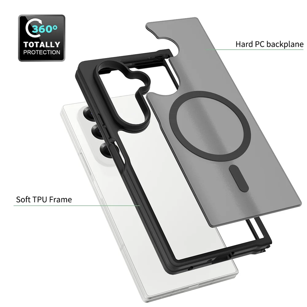 Luxury Flip Cover with Wireless Charging Support