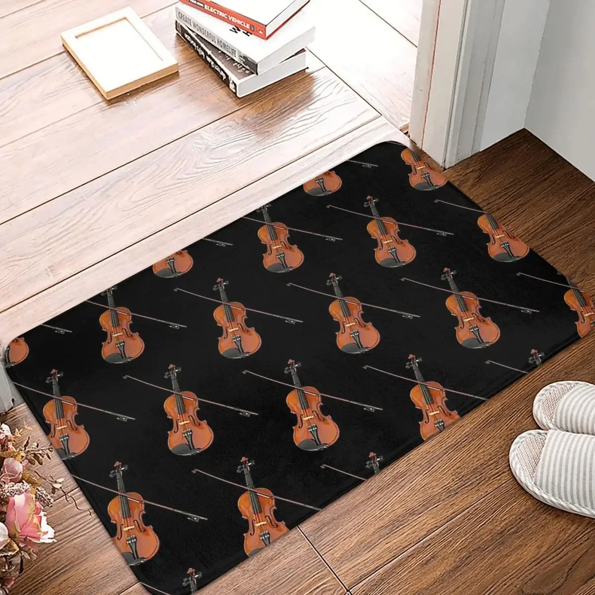 

Classic Violin Doormat Rug Carpet Mat Footpad Polyester Non-slip Washable Front Room Corridor Kitchen Bedroom Balcony Toilet