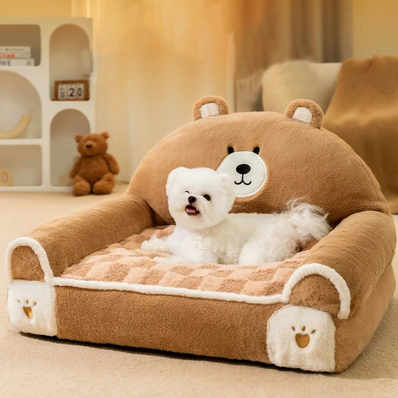 Winter Warm Dog Bed Mat Soft Plush Pet Sofa for Small Dogs Cats Cozy Dog Sleeping Bed Cat House Nest Puppy Kennel Pet Supplies