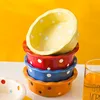 Pet Bowl Cute Ins Storm Dot Ceramic Bowl Dessert Breakfast Bowl Home Cat Dog Bowl Feeding Basin  Cat Caramics Supplies 2