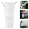 Hanging Flower Pots for outside Black Iron Umbrella Bucket Creative Vase Home Planter Vases 1