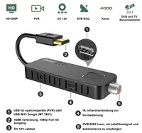 DVB-T2 для Европы, Таиланда, мини-ТВ-тюнер, ТВ-приемник Full HD 1080P, USB2.0, медиаплеер и фоторегистратор, управление телевизором 2-в-1 — изображение 2