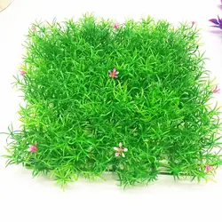Artificial Green Grass Aquarium Ornament - Realistic Plant (Green)