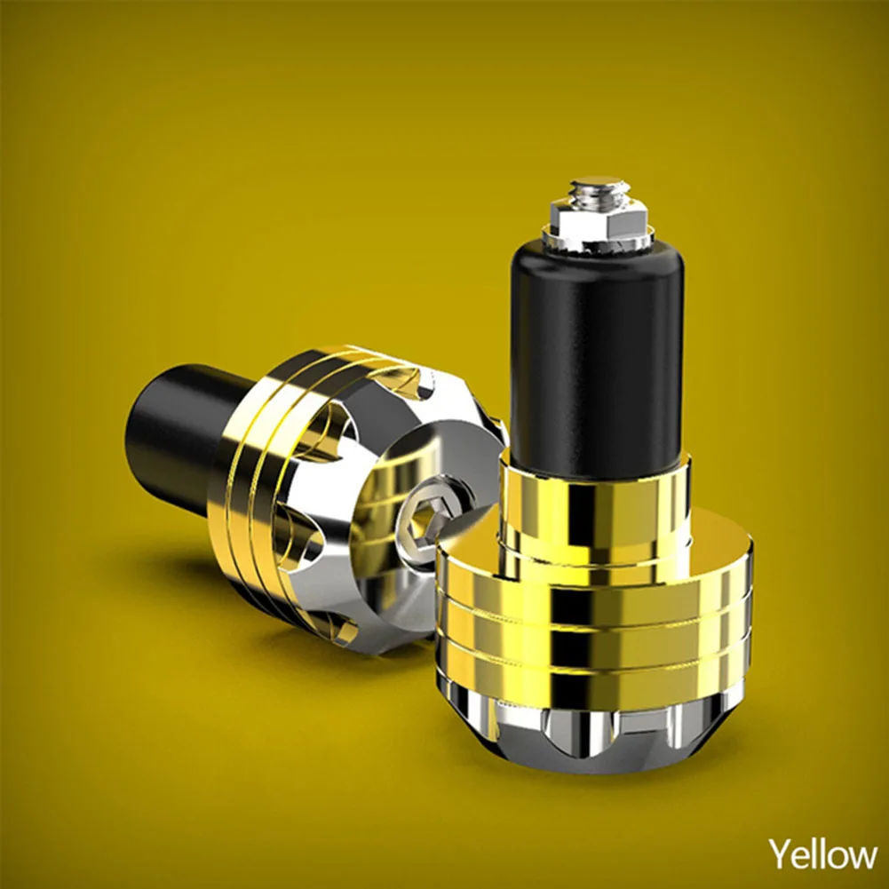 1 Pair CNC Aluminum Motorcycle Scooter Handlebar Grips Bar End Cap