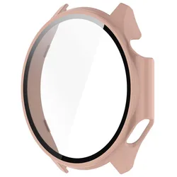 Tempered Glass & Hard PC Full Coverage Protective Watch Case for OPPO Watch X2 (Pink)