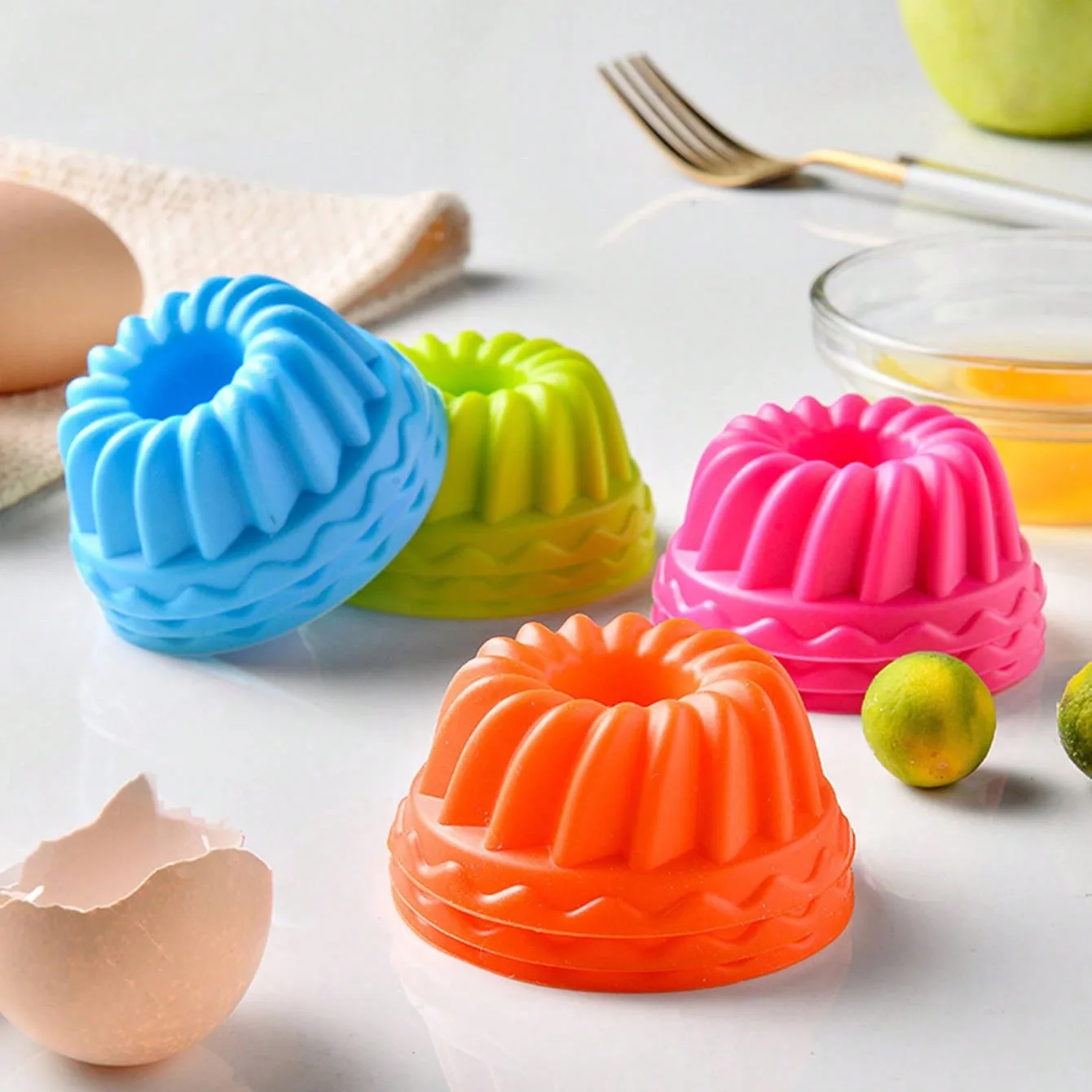 1/3/5pcs-Reusable Silicone Muffin Cups Baking Liners