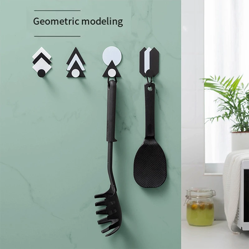 4Pcs Bathroom Towel Holder For Coats Adhesive Hooks Shower Hooks Backpack For Wall