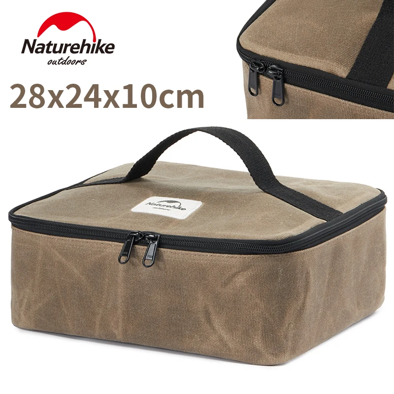 Naturehike Camping Storage Box 5.4L Portable Outdoor Canvas Picnic Tool Bag Tent Sundry Storage Bag With Partition Equipment