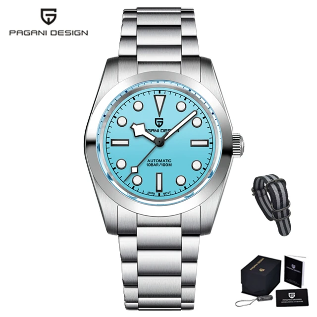 PAGANI DESIGN 36MM Men Luxury Watch Snowflake Hands Climbing Series Fashion Sport Wristwatches NH35A Automatic Mechanical Watch 