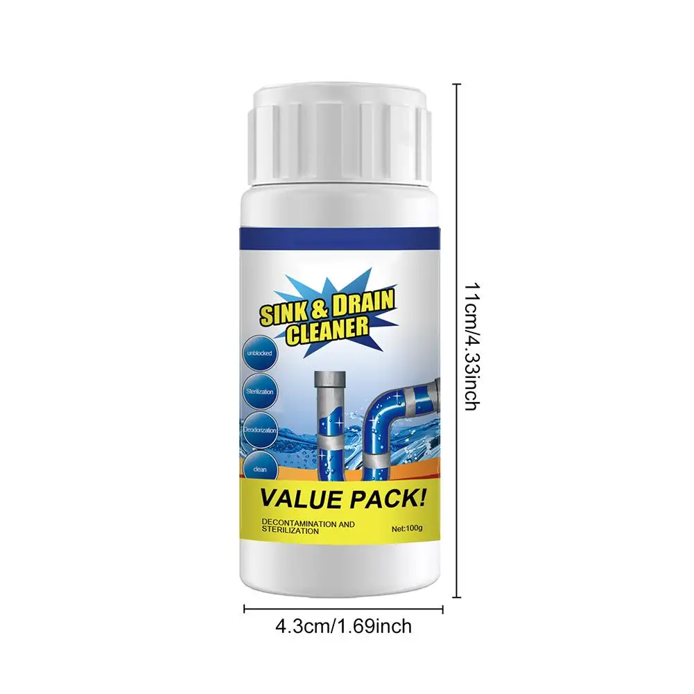 Acssart Sink and Drain Cleaner Wild Tornado Sink and Drain Cleaner Fast Foaming for Kitchen & Pipes
