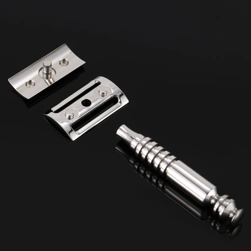 316L Stainless Steel Double Edge Safety Razor Men Shaving Luxurious Classic for Superb Mens Shaving Razors Barber 4