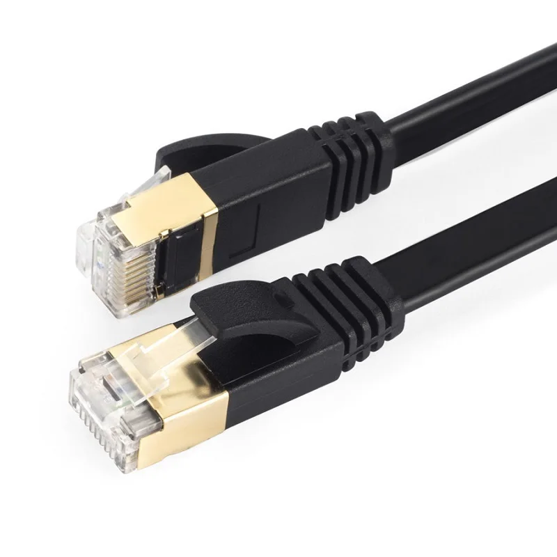 Cat8 이더넷 플랫 케이블 40Gbps 2000MHz Cat 8 RJ45 네트워크 랜 패치 코드 케이블 (라우터, 모뎀, 인터넷용) RJ45 이더넷 케이블