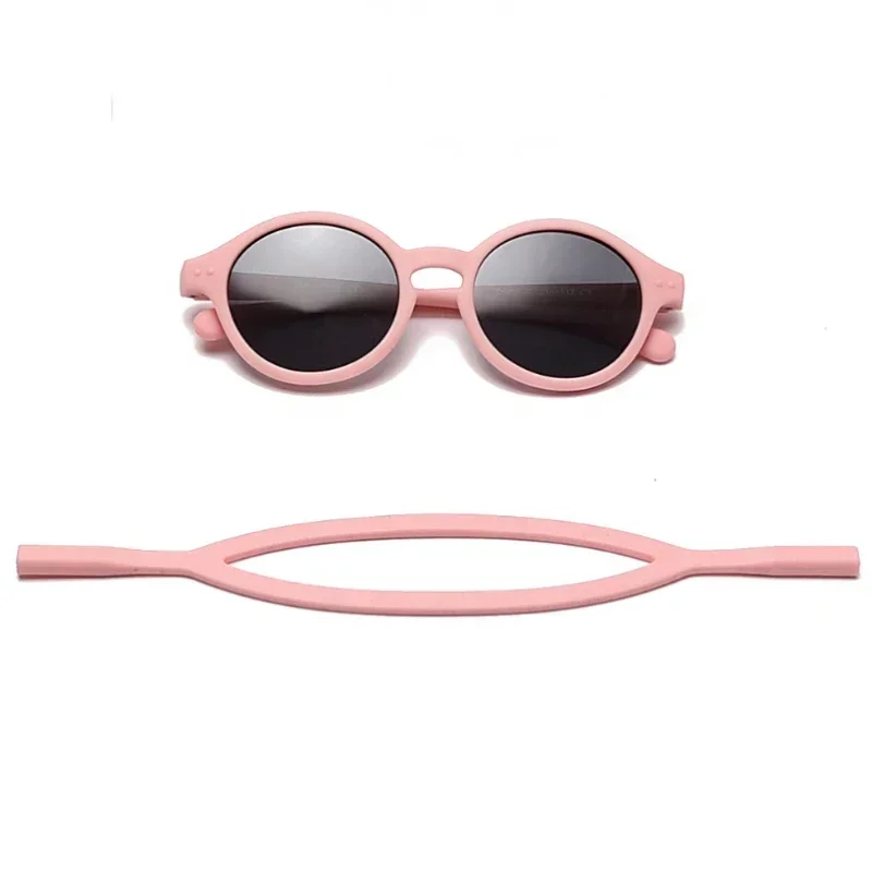 3-12 Years Baby Silical Gel Glasse UV400 Protection TPEE Polarized Strap Flexible Sunglasses with Free Silical Rope for kids sunglasses,children sunglasses