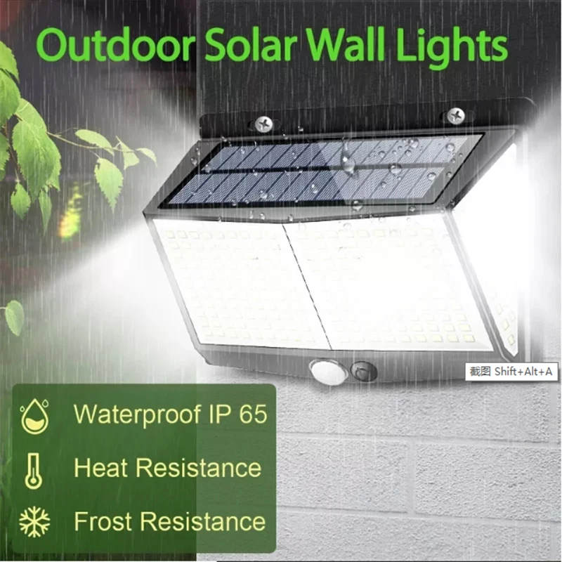 288 LED Solar Wall Light PIR Sensor Waterproof Outdoor Garden Lamp for Courtyard Driveway Garage Wide Angle Night led Light raspberry pi camera module 5mp wide angle fisheye 160 night vision surveillance lenses 1080p for raspberry pi zero 3b 4b pi0 w