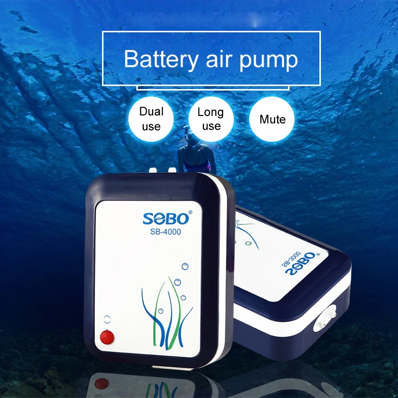 

SOBO Aeration pump Fish tank Oxygen pump Silent aerator rechargeable oxygen generator Small oxygen pump Fishing oxygenation pump