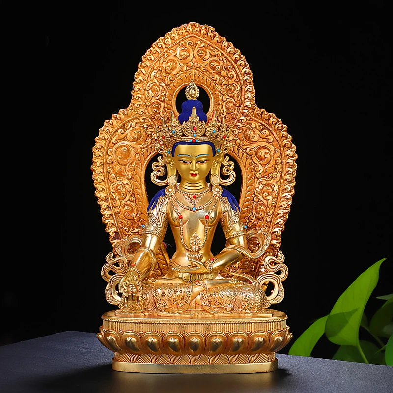 

Орнамент Diksitigarbha Bodhisattva статуя Будды из чистой меди красное древнее золото разнообразные тибетские настольные тантрические поклонения backli