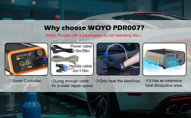 WOYO PDR 007 110V/220V 車のデントリペアツール、PDR010 PDR WOYO PDR 007 110V/220V 車のデントリペアツール、PDR010 PDR