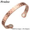 Pure Copper Vintage 3500 Gauss Strong Magnetic Therapy Open Cuff Bracelet Bangle 1
