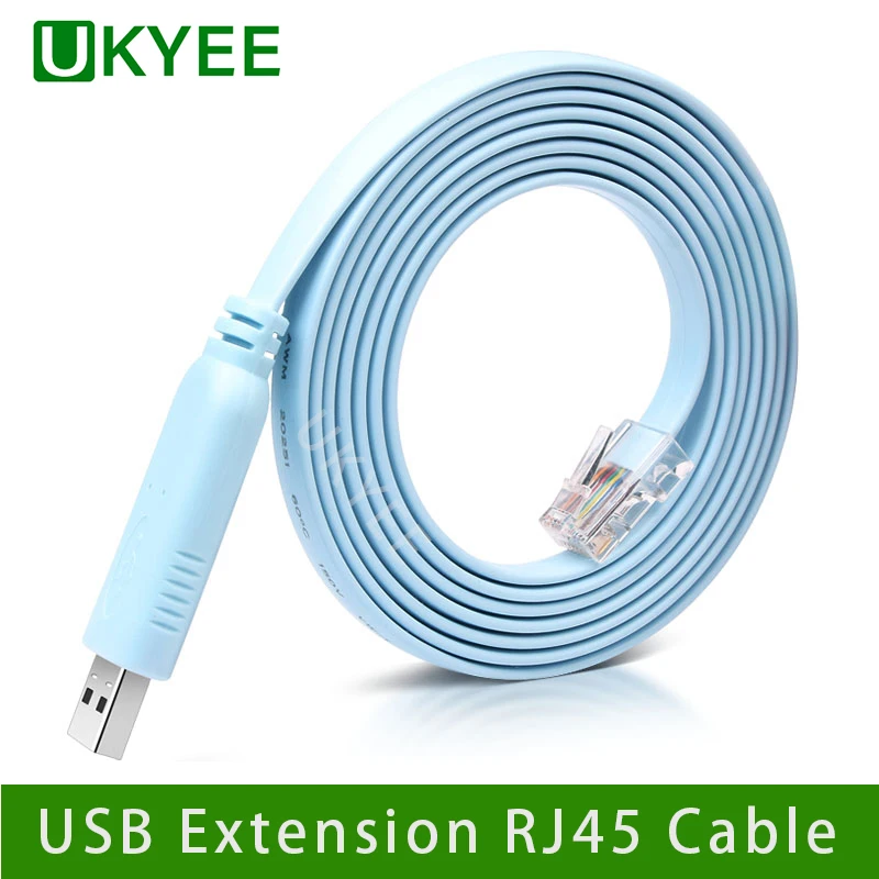 

UKYEE USB Extension RJ45 Console Cable FTDI USB to RJ45 FT232R Chip+RS232 Level Shifter For Cisco H3C HP Mobile Router