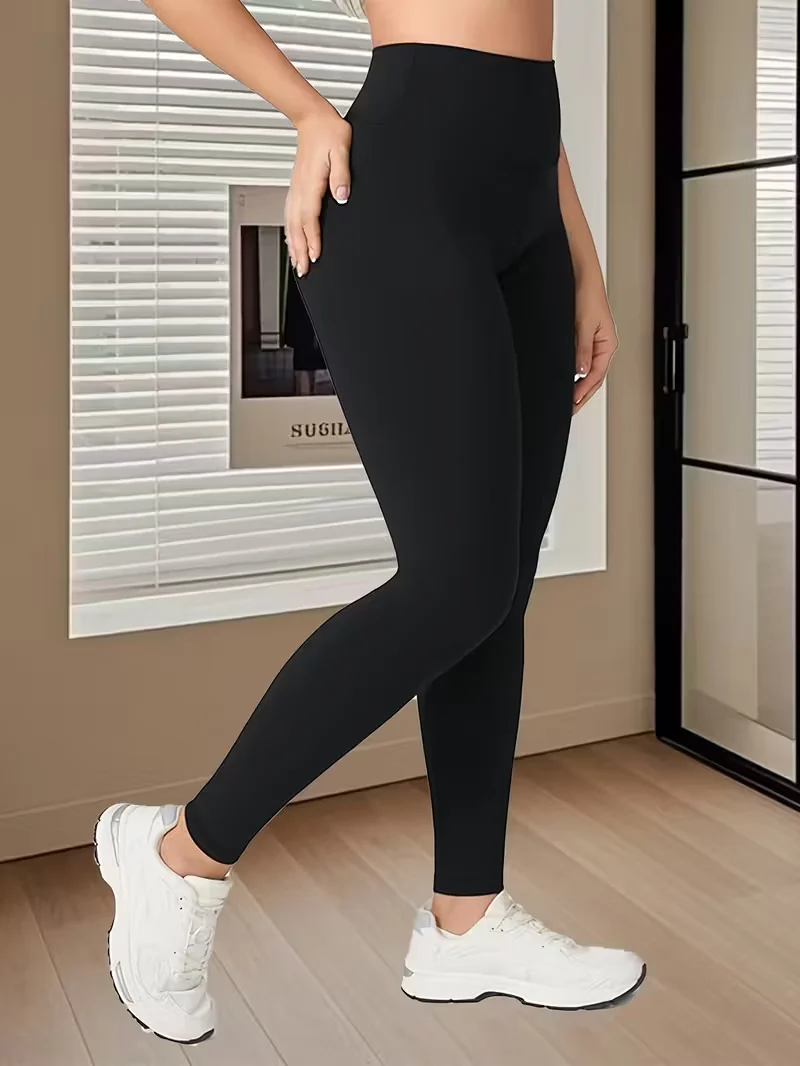 Womens High Waisted Yoga Pants Booty Lifting Tummy Control Workout Leggings Opaque Black Ideal Bottoms For Gym Running Jeans New 2