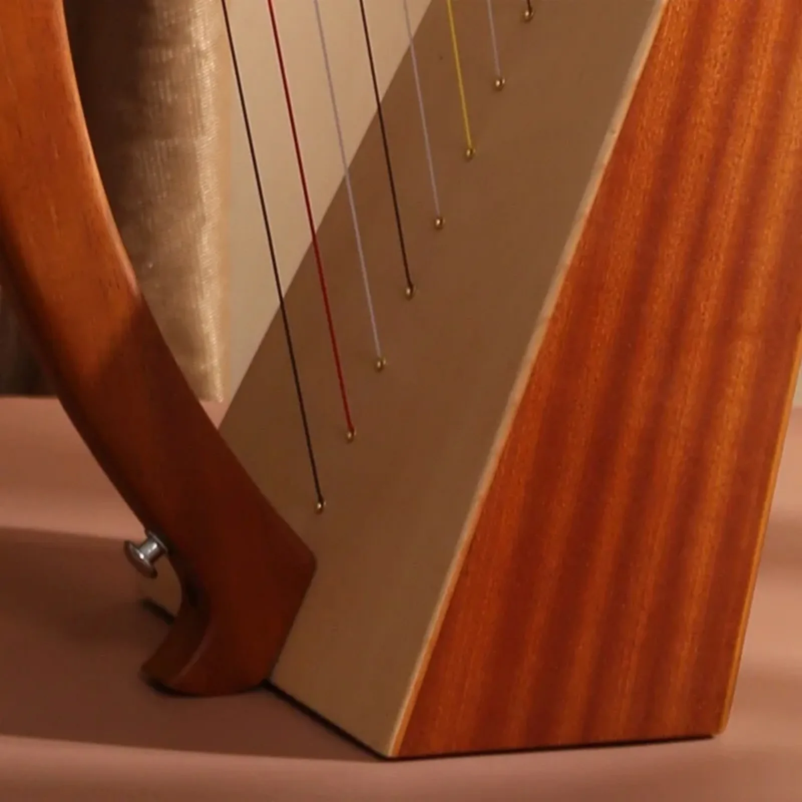 Portable Small Harp Wooden Lyres Piano with Accessories Beginner Stringed Instruments Nice Gifts 15 Strings Chromatic Lyre